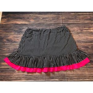Tail Activewear Skort Womens XL Black White Grid Pink Ruffle Tennis Golf